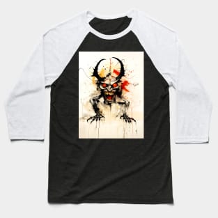 Halloween: Haunting Demons on a Dark Background Baseball T-Shirt